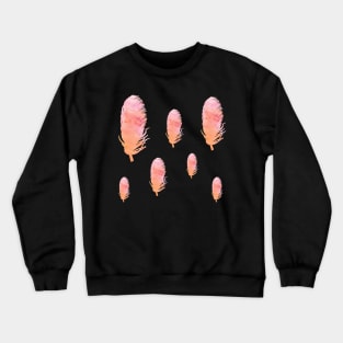 Watercolor feather stickers Crewneck Sweatshirt